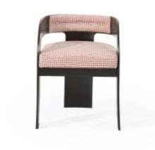 C0203 Holz Stoff Stuhl mit Armlehne