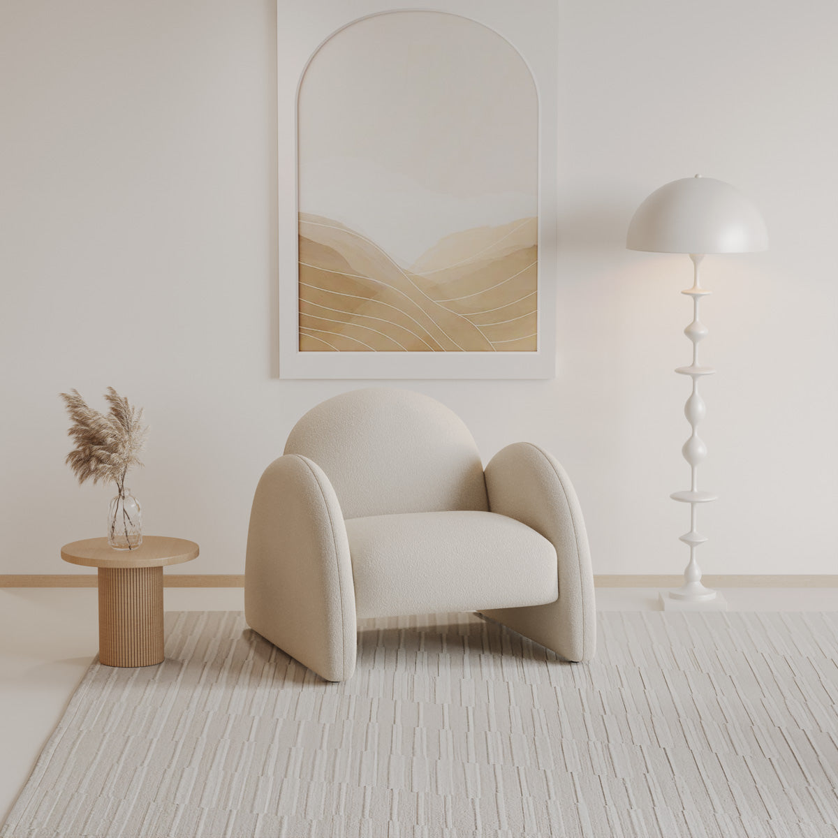 A0116 Sessel mit sanften Linien