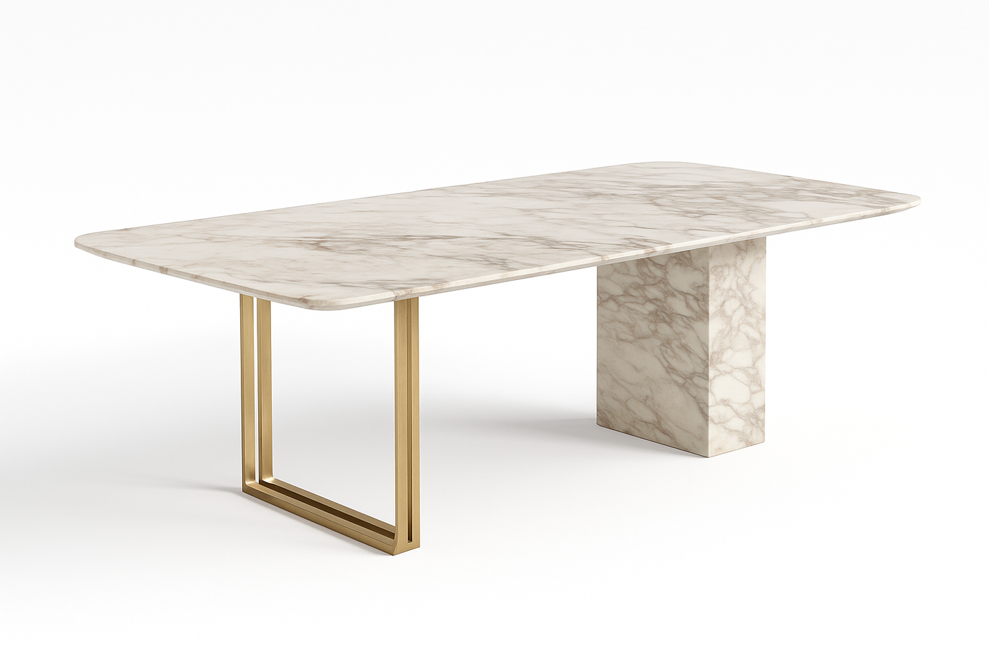 T2033 Esstisch mit goldenen Akzenten