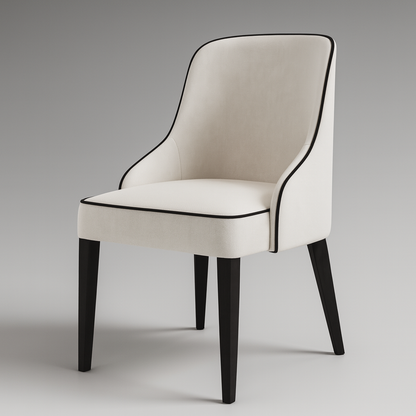 C2010 Eleganter Stoffstuhl mit feiner Linienführung