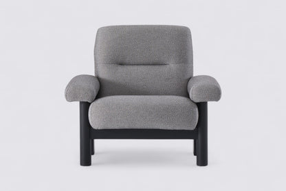 A1208 Schlichter Grauer Sessel