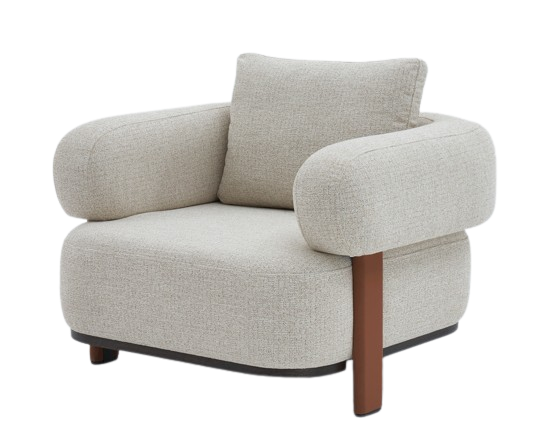 A1209 Eleganter Creme Sessel