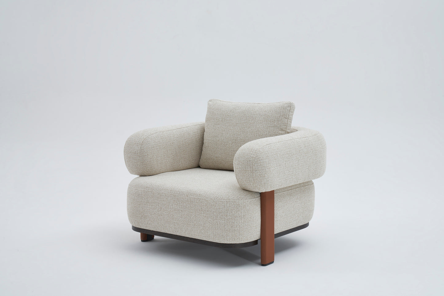 A1209 Eleganter Creme Sessel