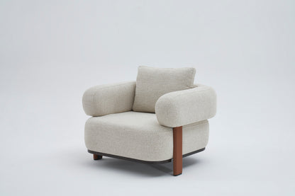 A1209 Eleganter Creme Sessel