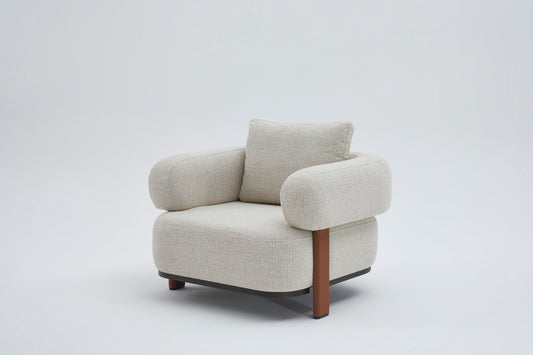 A1209 Eleganter Creme Sessel