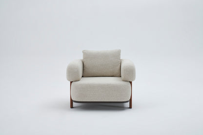 A1209 Eleganter Creme Sessel