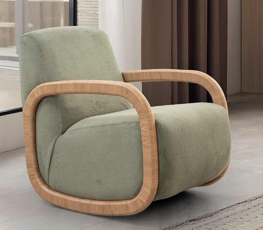 A1304 Sessel mit Holzrahmen in Ringform