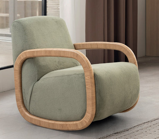 A1304 Sessel mit Holzrahmen in Ringform