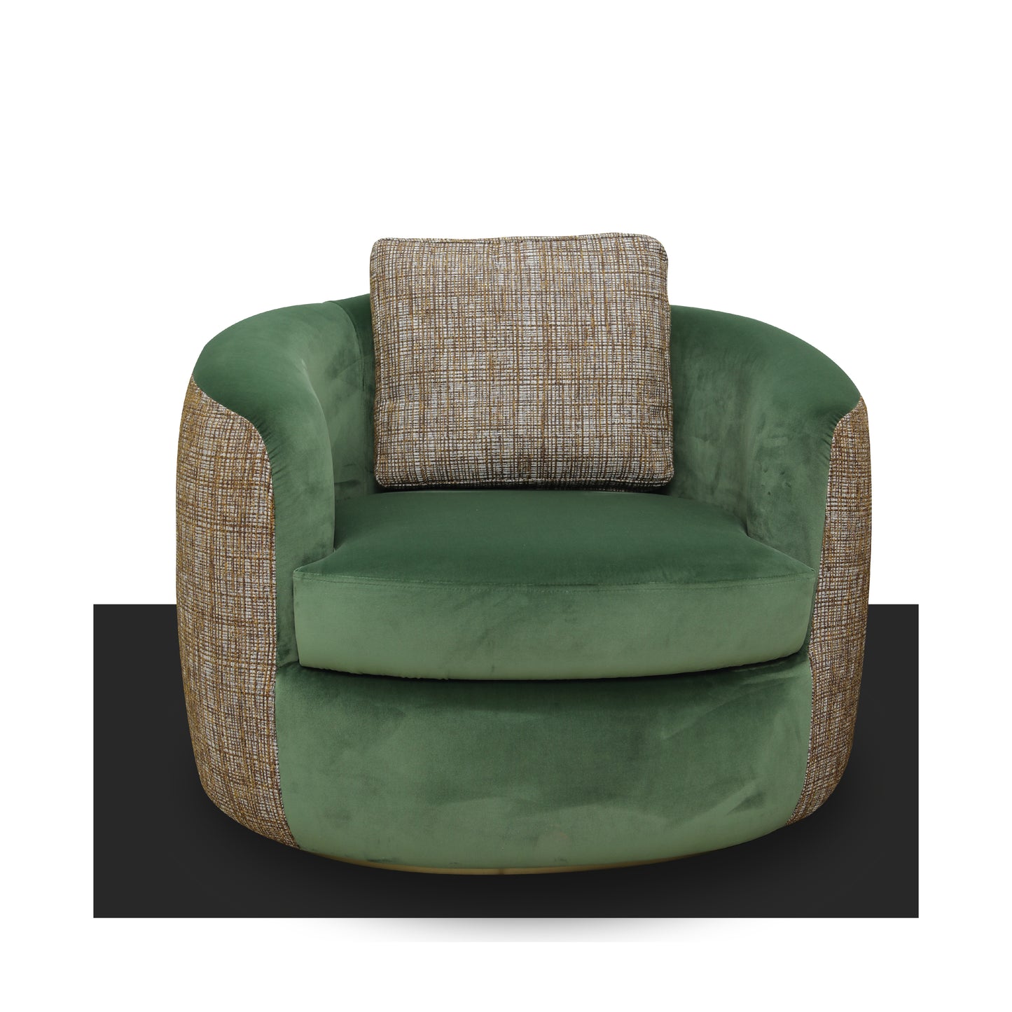 A2016 Samtiger Sessel in Smaragdgrün