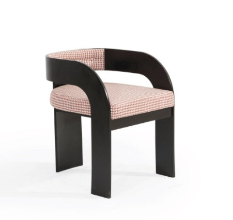 C0203 Holz Stoff Stuhl mit Armlehne