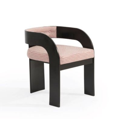 C0203 Holz Stoff Stuhl mit Armlehne