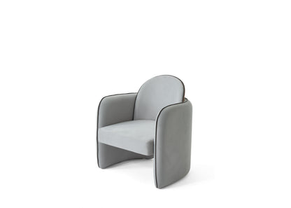 A0141 Skulpturaler Sessel in Grau