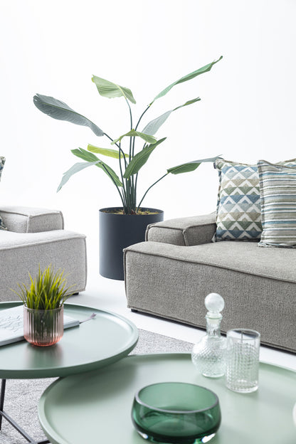 S0101 Stoffsofa in Grau