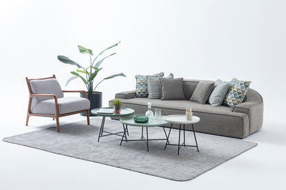 S0101 Stoffsofa in Grau