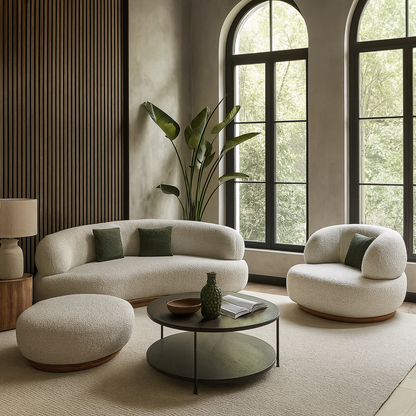 S0102 Ovals Bouclé-Sofa