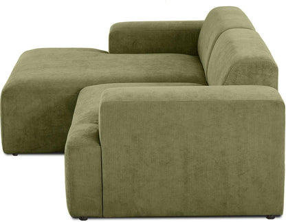 S0103 Ecksofa aus Feincord-Samt