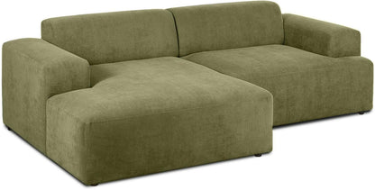 S0103 Ecksofa aus Feincord-Samt