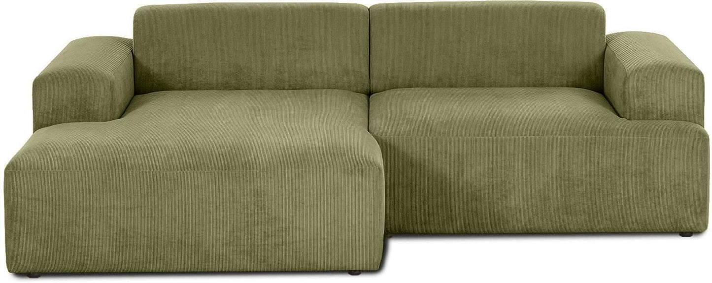 S0103 Ecksofa aus Feincord-Samt