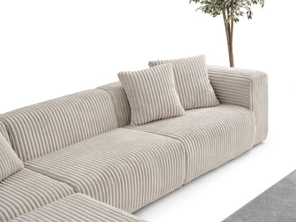 S0105 Cord-Stoffsofa in Beige
