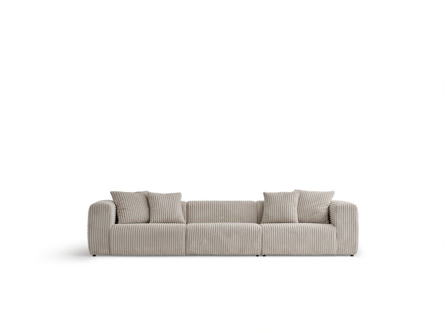 S0105 Cord-Stoffsofa in Beige