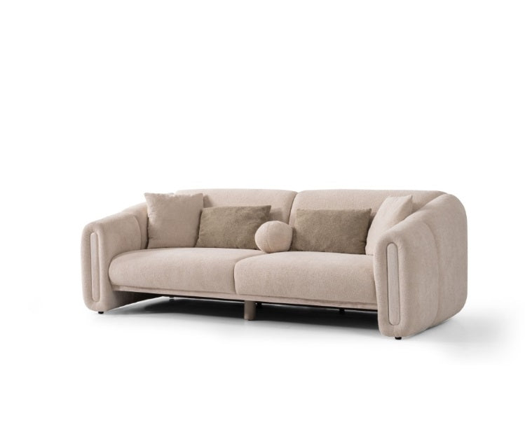 S0801 Sofa aus Bouclé-Stoff