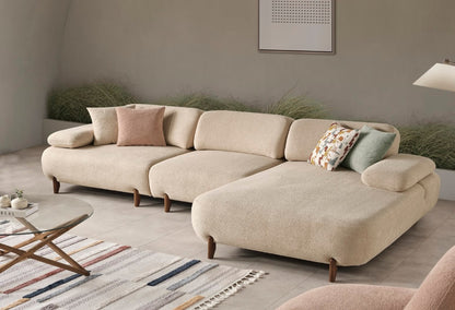 S1101 Ecksofa aus Bouclé-Stoff