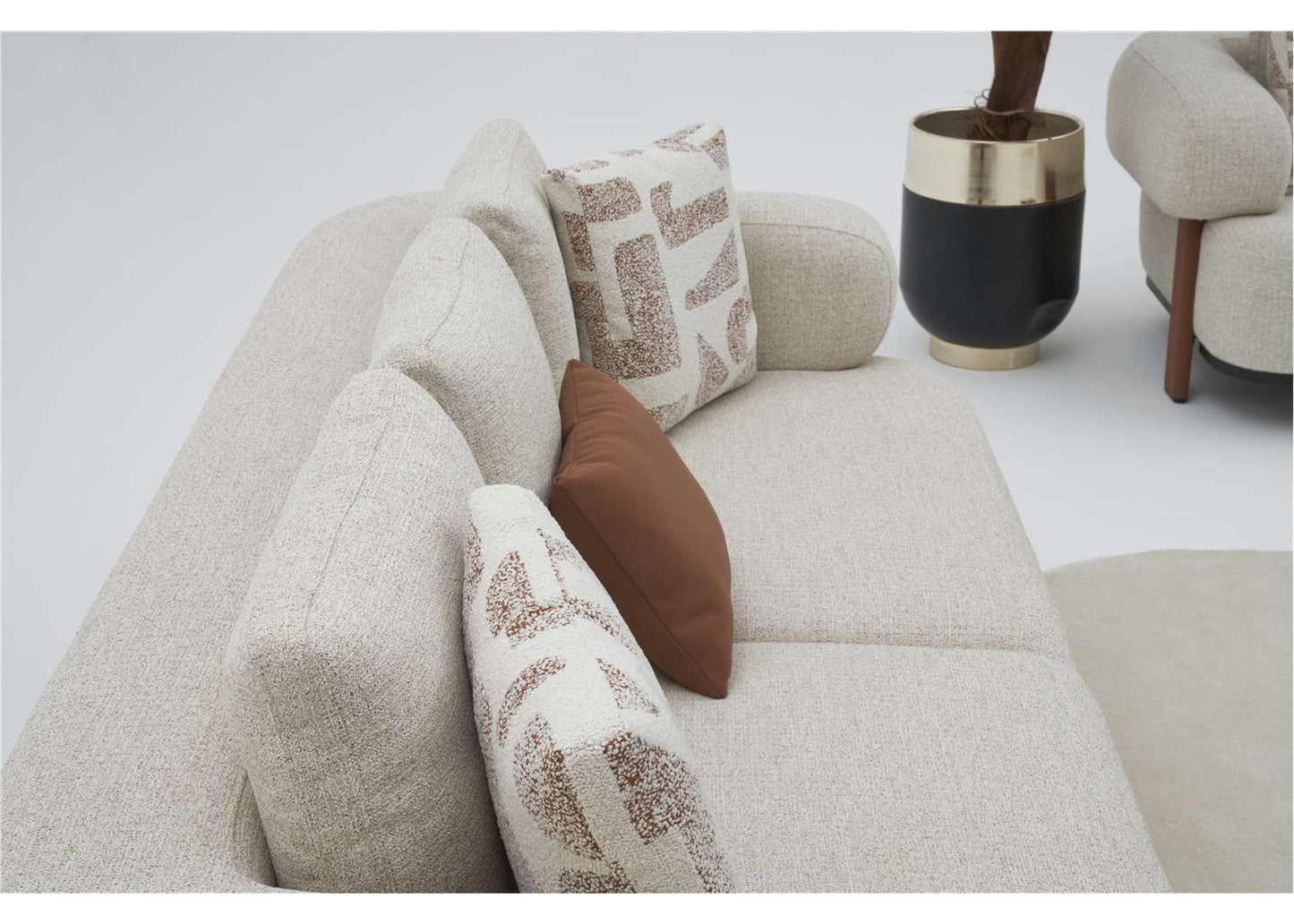 S1206 3-plätzigs Stoffsofa