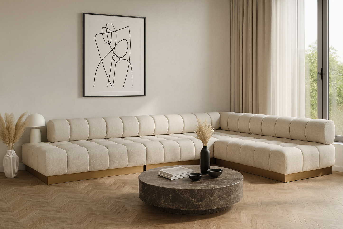 S2008 Ecksofa mit sanfte Rundig