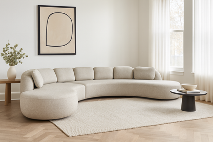 S2009 Geschwungenes Stoffsofa