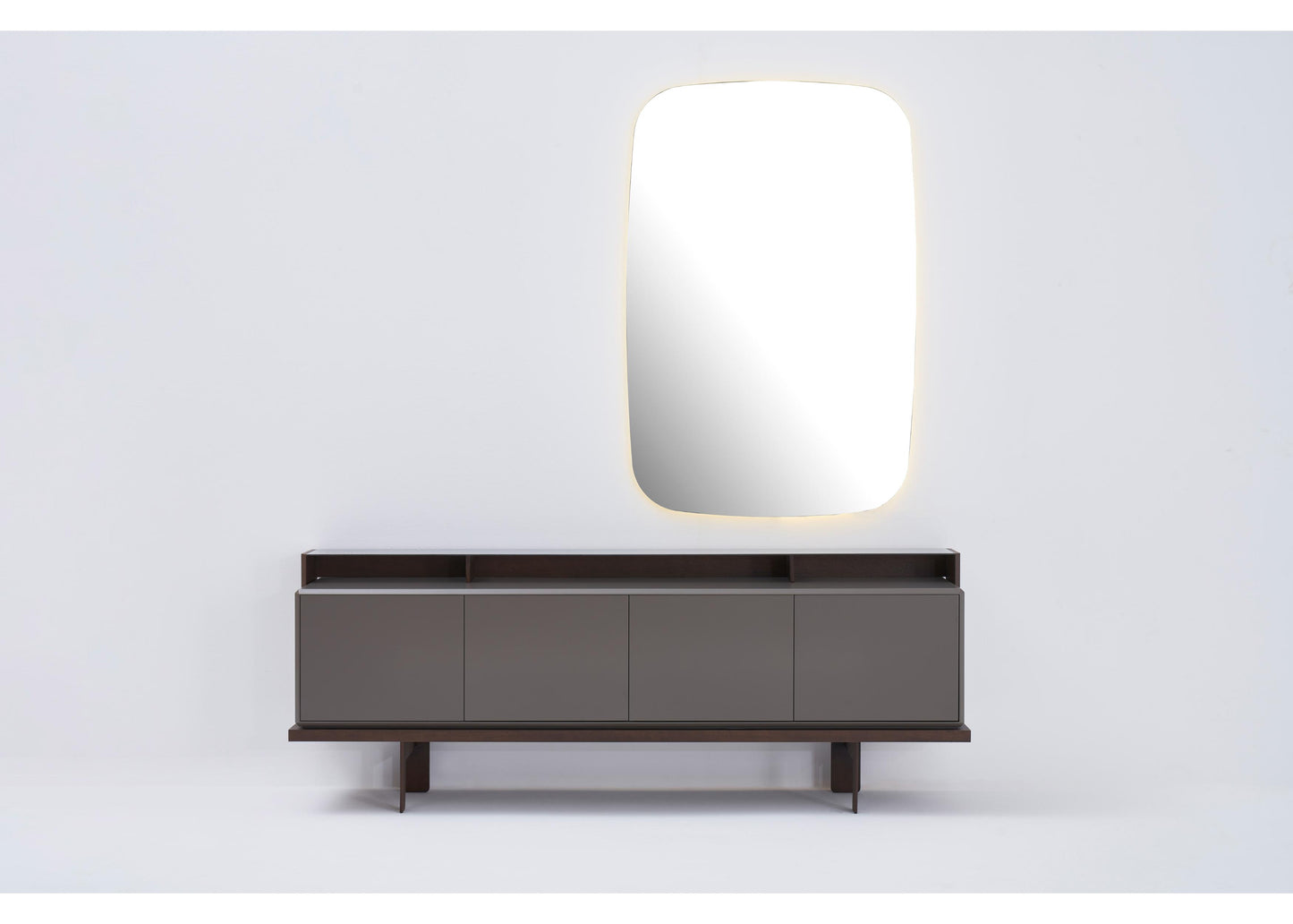 SB1208 Sideboard in Nussbaum und Grau