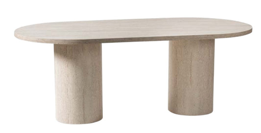 T1504 Esstisch aus Travertinstein