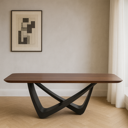 T1201 Esstisch in Nussbaum