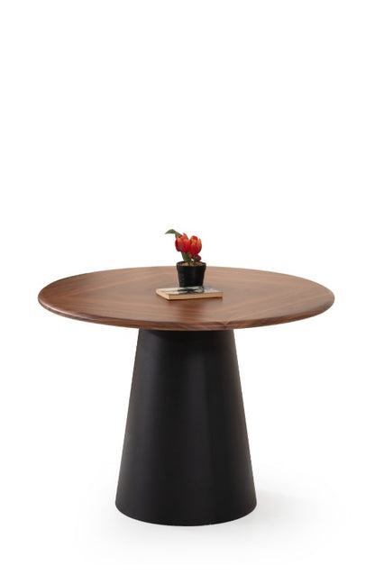 T1402 Runder Tisch aus Nussbaumholz