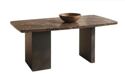 T2008 Esstisch mit dunkler Marmorplatte