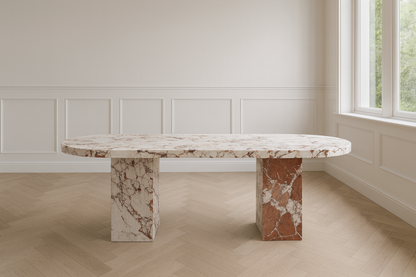 T2010 Eleganter Esstisch aus Naturmarmor