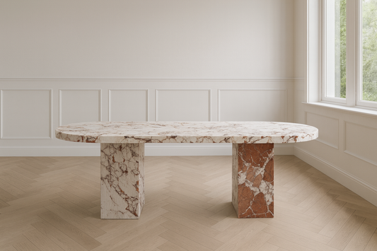 T2010 Eleganter Esstisch aus Naturmarmor