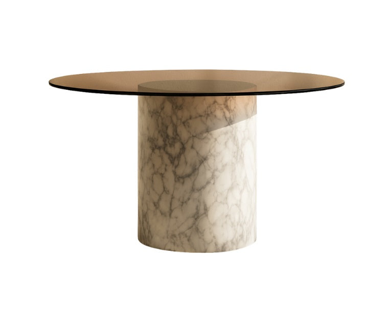 T2014 Esstisch aus Glas und Marmor