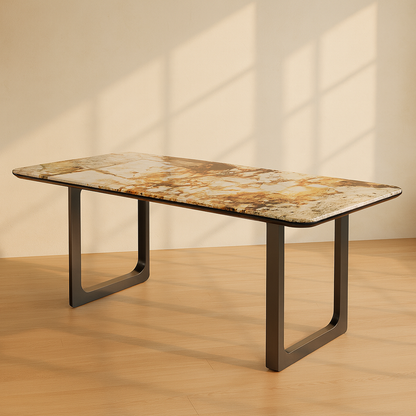 T2029 Rechteckiger Tisch mit Steinplatte