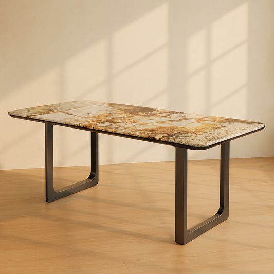 T2029 Rechteckiger Tisch mit Steinplatte