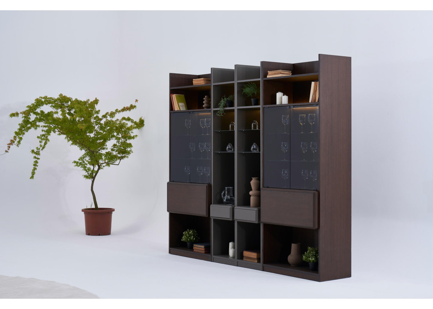 TU1202 TV-Einheit aus Nussbaum