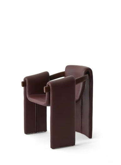 C0113 Designstuhl mit Lederbezug