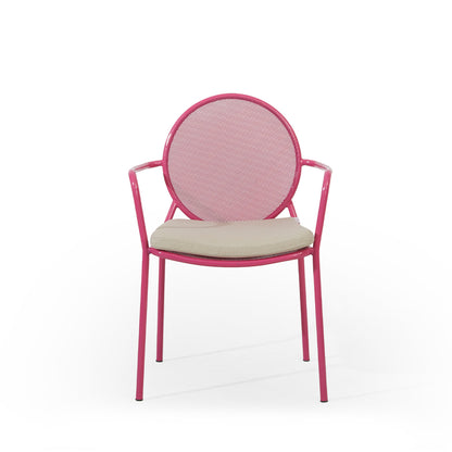 C0202 Rosa Metall Stuhl