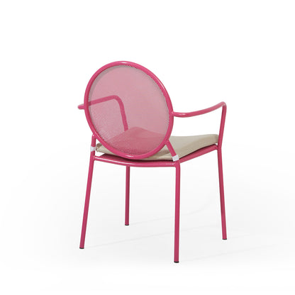 C0202 Rosa Metall Stuhl