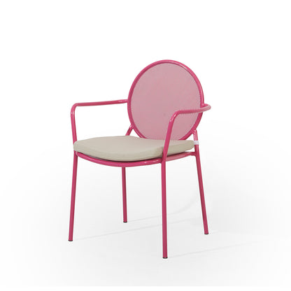 C0202 Rosa Metall Stuhl