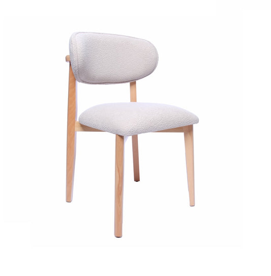 C0308 Bouclé-Stuhl mit feinen Linien