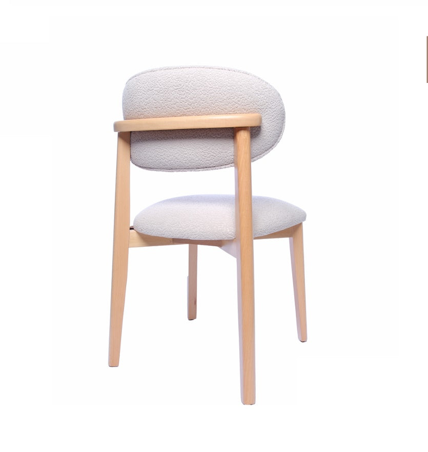 C0308 Bouclé-Stuhl mit feinen Linien