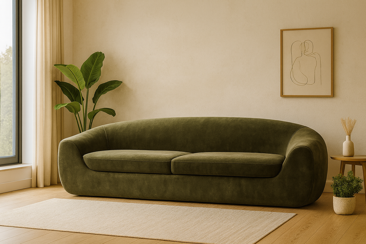 S2030 Dreisitzer-Sofa mit eleganter Form