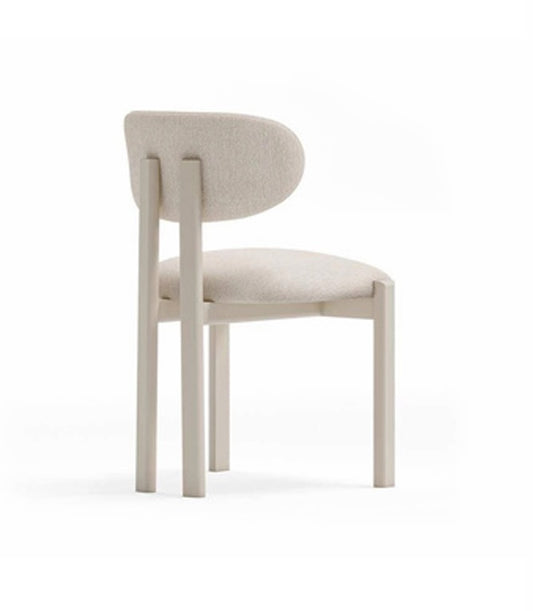 C0305 Bouclé-Stuhl mit sanften Linien