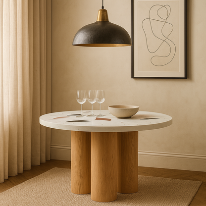 T0103 Runder Terrazzo-Tisch