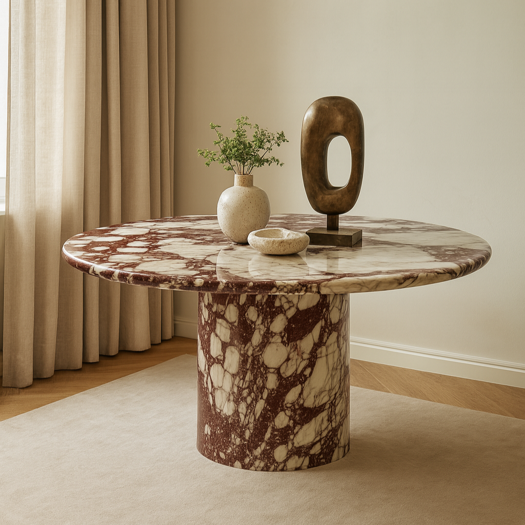 T2017 Runder Tisch aus Calacatta